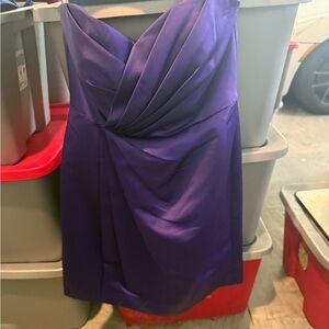Elegant Purple Strapless Dress p76